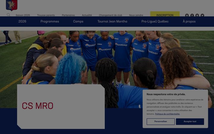 Screenshot of csmro.ca