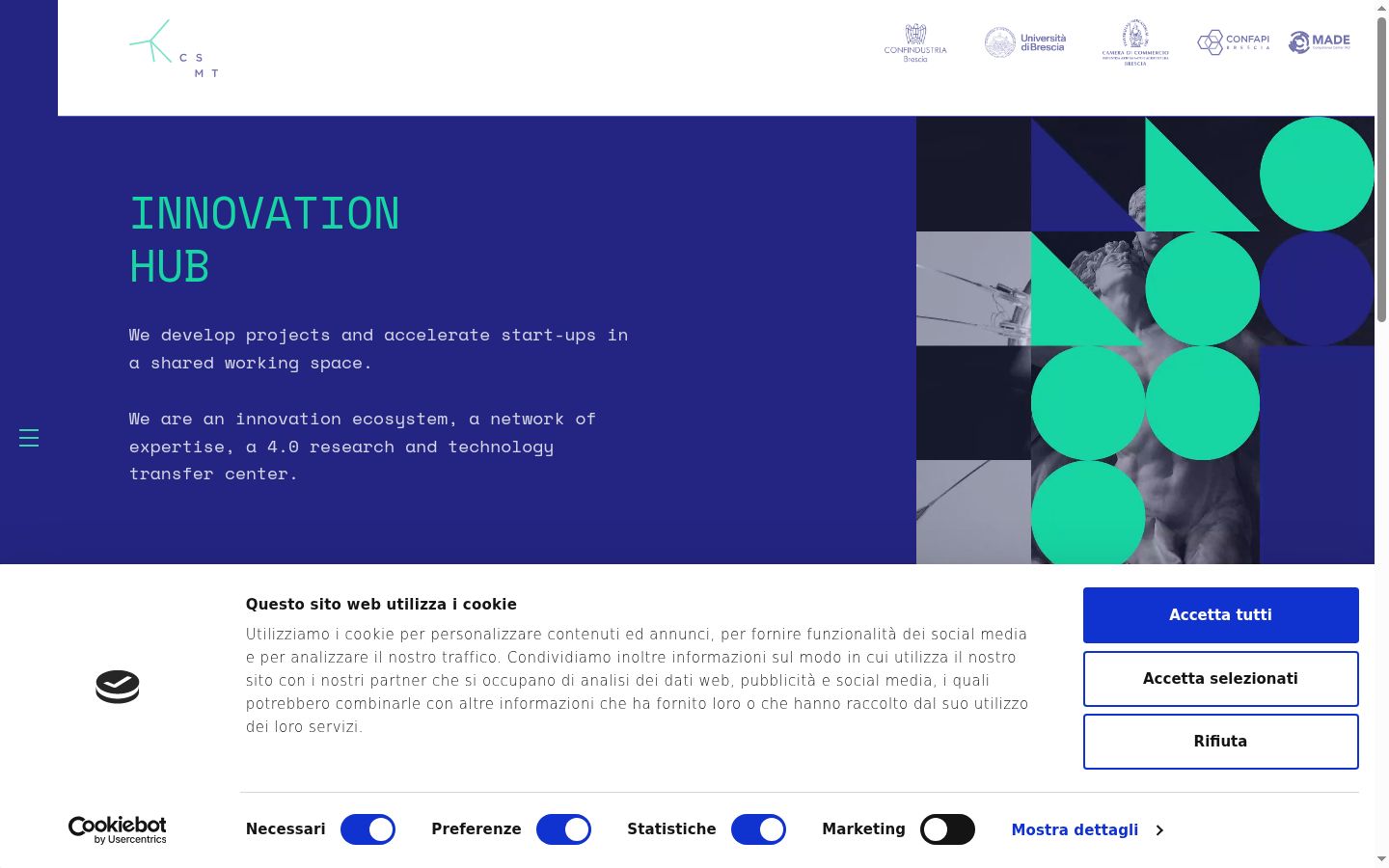Screenshot of the consent banner shown before any interaction