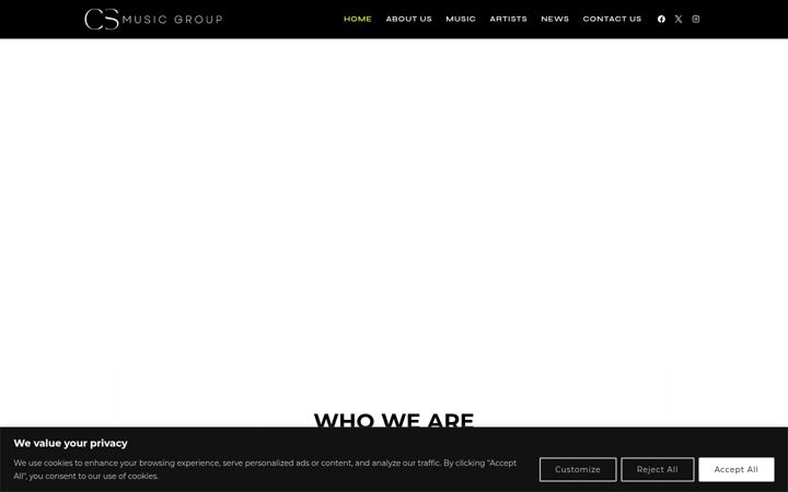 Screenshot of csmusicgroup.com