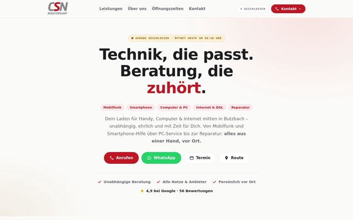 Screenshot of csn-beratershop.de