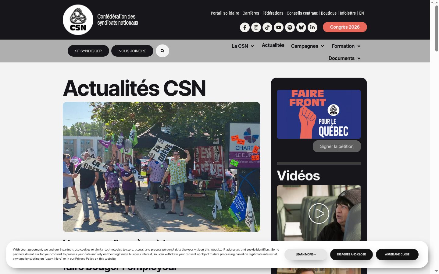 Screenshot tal-banner tal-kunsens muri qabel kwalunkwe interazzjoni