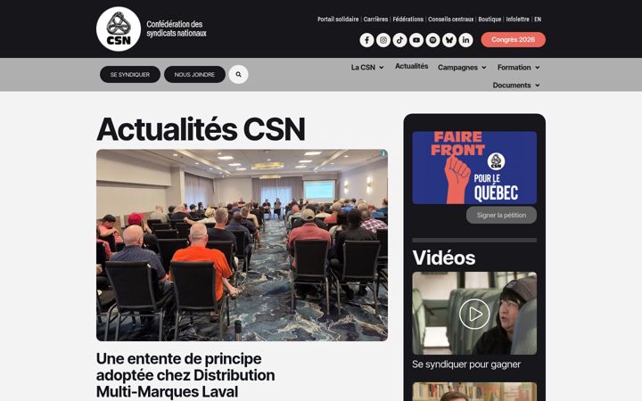 Screenshot of csn.qc.ca