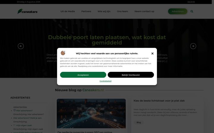 Screenshot di csneakers.nl