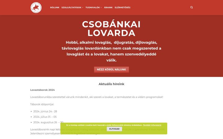 Screenshot ta' csobankailovarda.hu