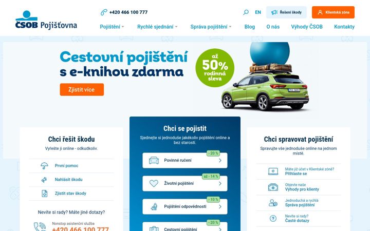 Kuvakaappaus sivustosta csobpoj.cz