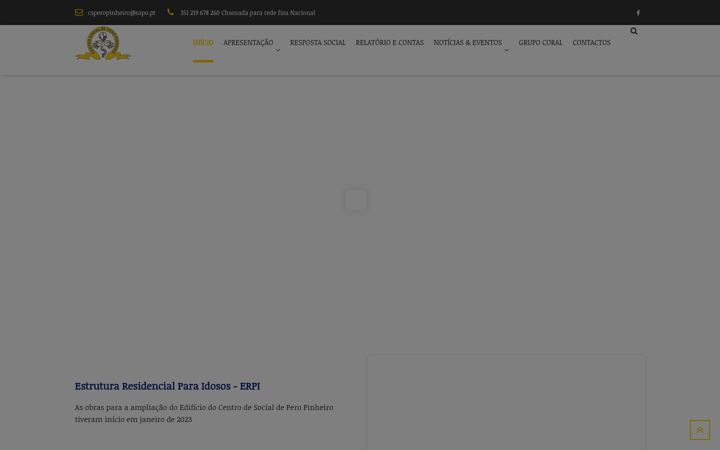Capture d'écran de csocialperopinheiro.pt