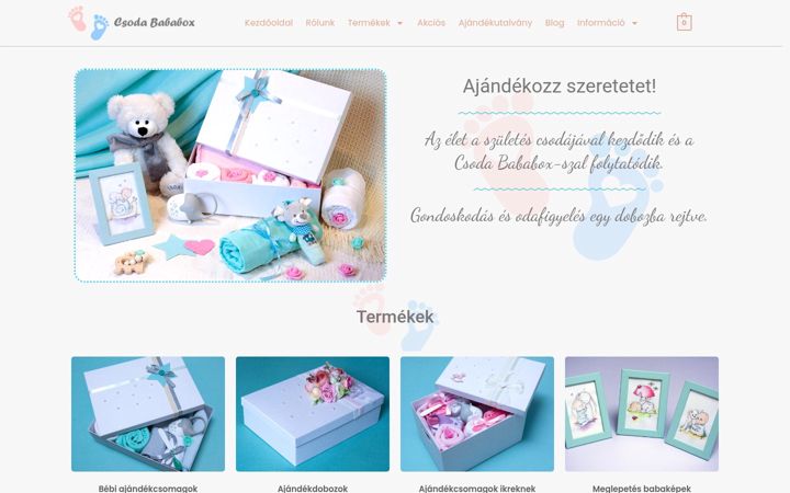 Screenshot ta' csodabababox.hu