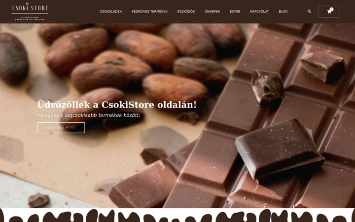 Skærmbillede af csokistore.hu