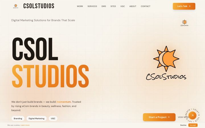 Screenshot of csolstudios.com