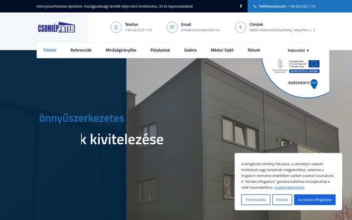 Screenshot von csomiepenter.hu