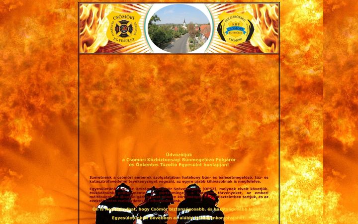 Screenshot of csomori-onkentes-tuzolto-egyesulet.hu