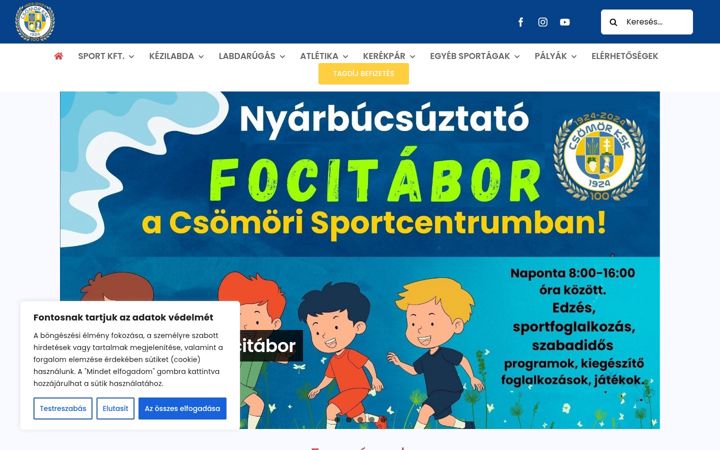 Screenshot of csomorsport.hu