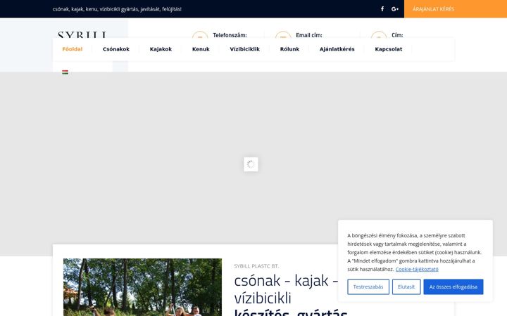 Screenshot of csonak-kenu.hu