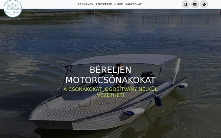 Screenshot of csonakberlestokaj.hu