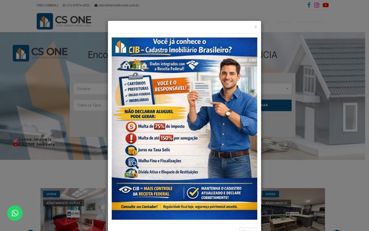 Screenshot of csone.com.br