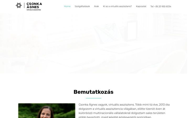 Screenshot von csonkaagnes.hu