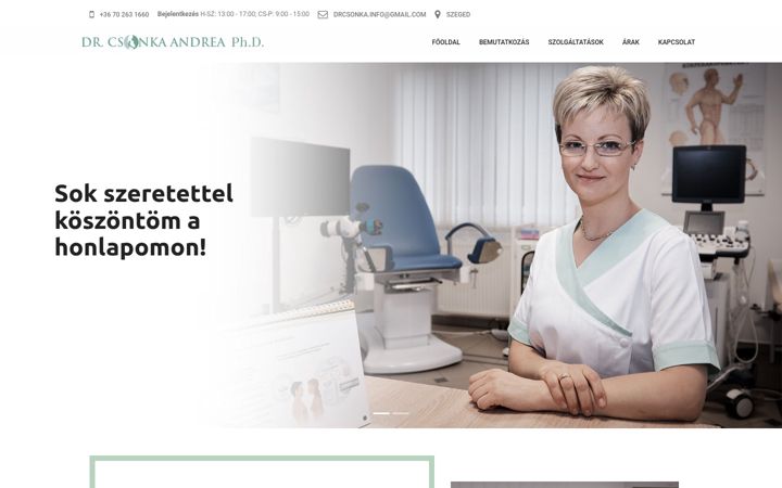 Screenshot von csonkaandrea.hu