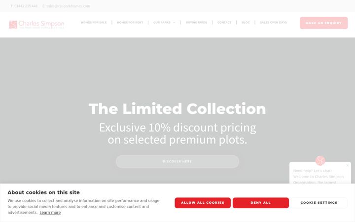 Screenshot of csoparkhomes.co.uk