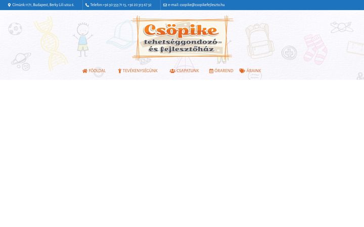 Screenshot ta' csopikefejleszto.hu