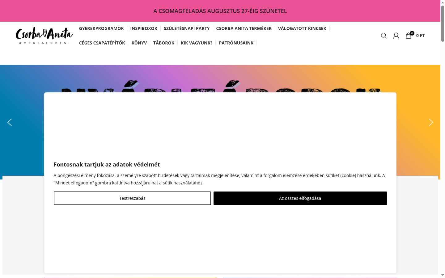 Screenshot tal-banner tal-kunsens muri qabel kwalunkwe interazzjoni