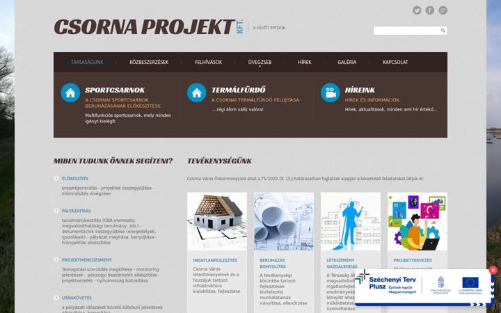 Screenshot of csornaprojekt.hu