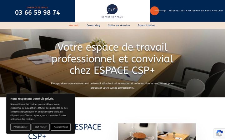 Captură de ecran a csp-plus.fr