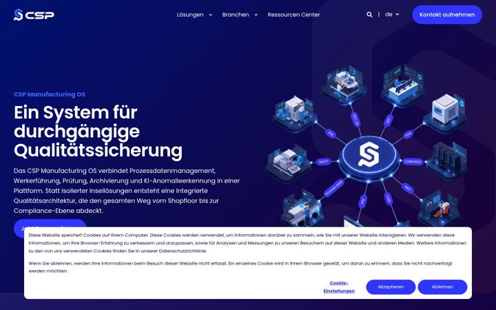 Screenshot of csp-software.de