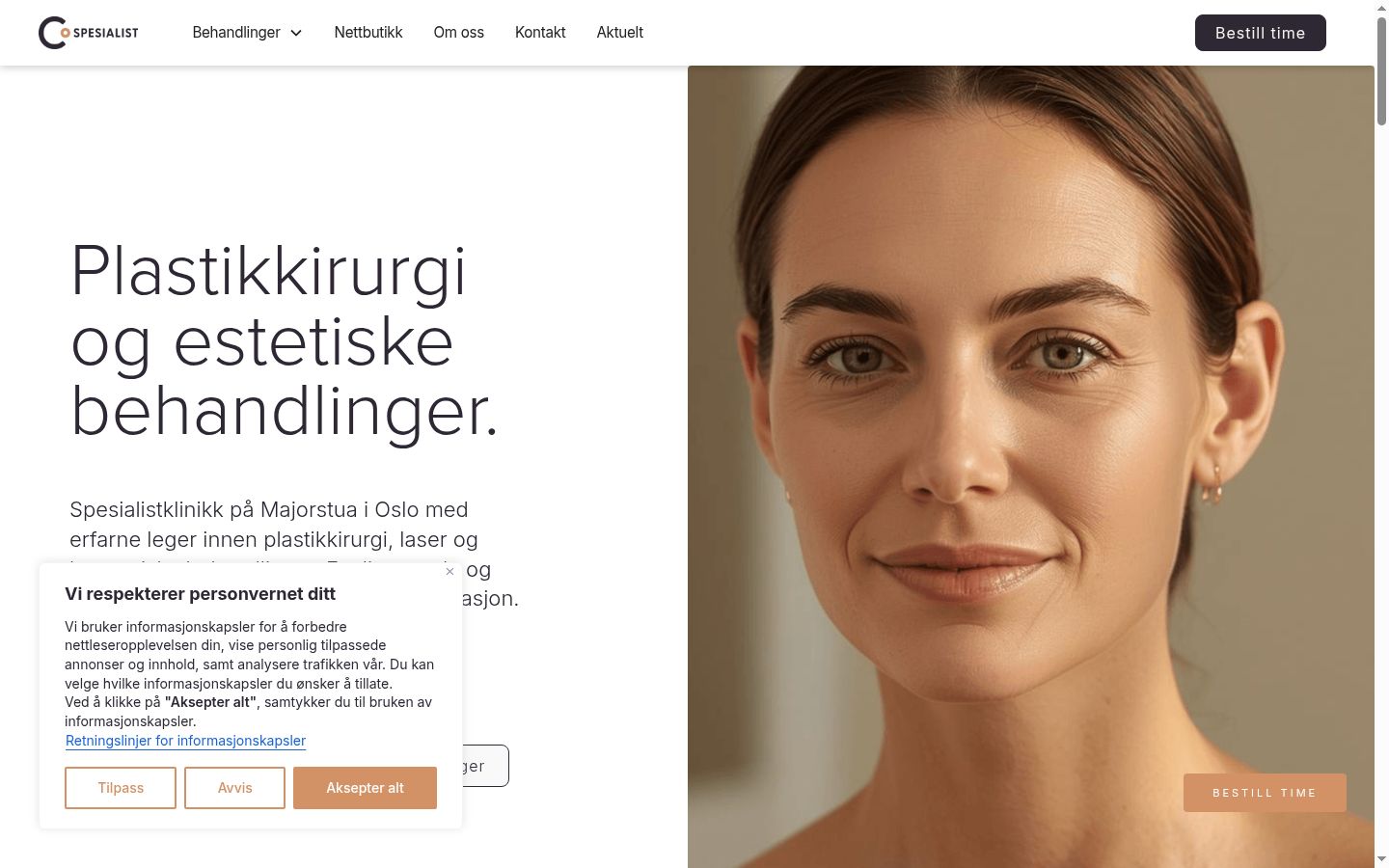 Sutikimo reklamjuostės, rodytos prieš bet kokią sąveiką, ekrano kopija
