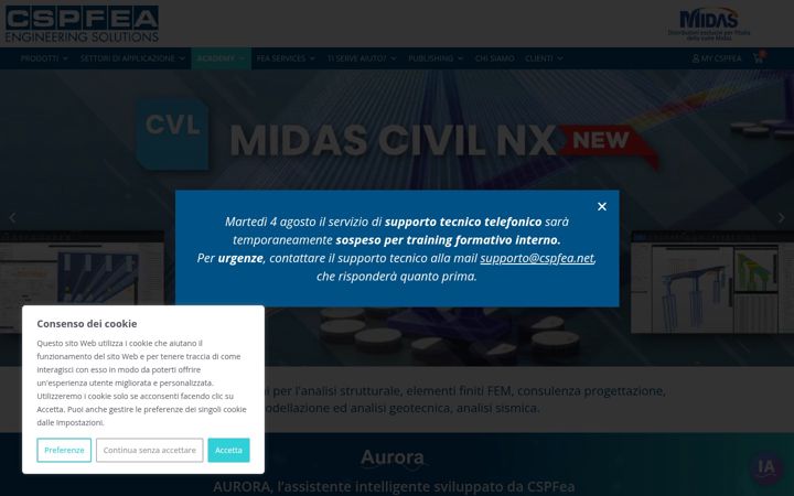 Screenshot of cspfea.net