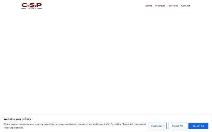 Screenshot of cspfluids.com