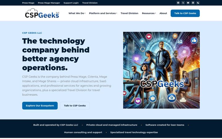 Screenshot of cspgeeks.com
