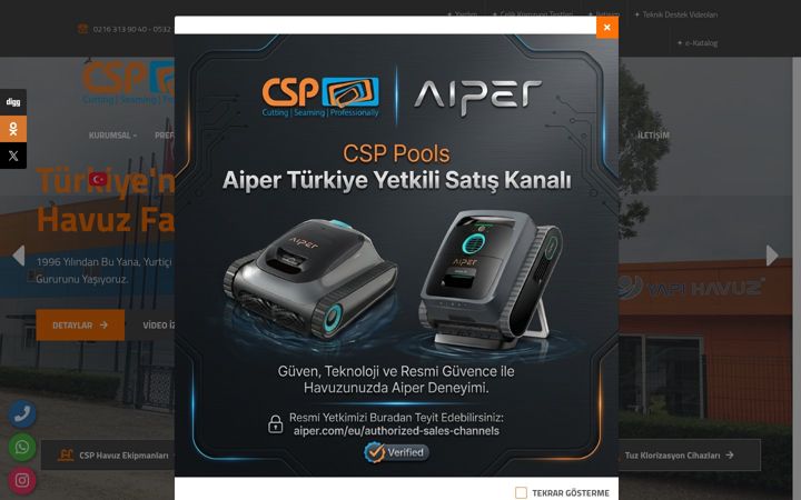 Screenshot of csppools.com