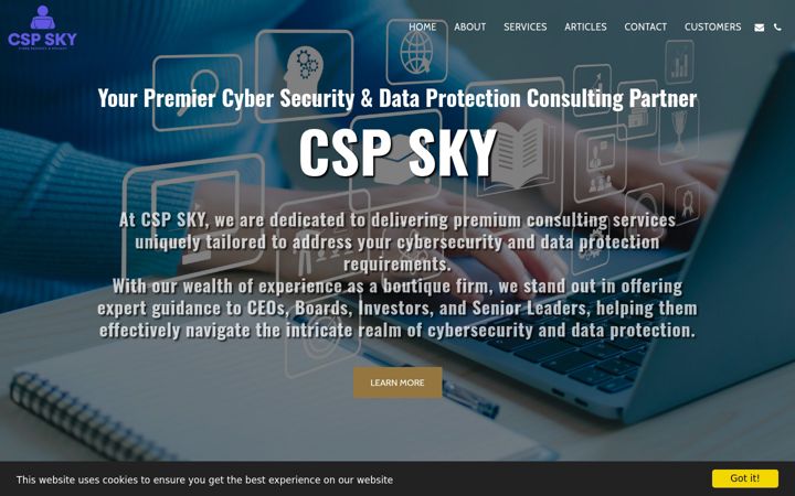 Screenshot of cspsky.com