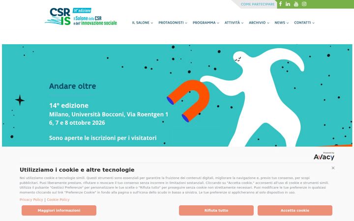 Screenshot of csreinnovazionesociale.it