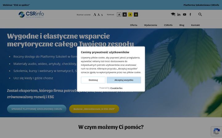 Képernyőkép: csrinfo.org