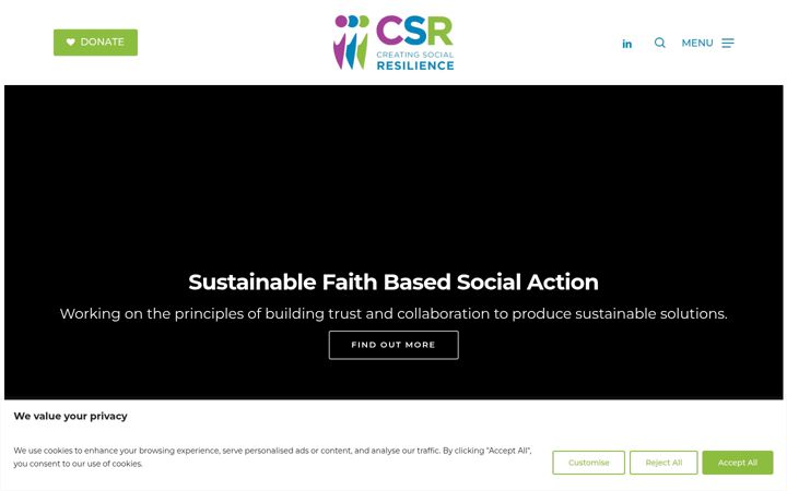 Screenshot of csrnet.org.uk