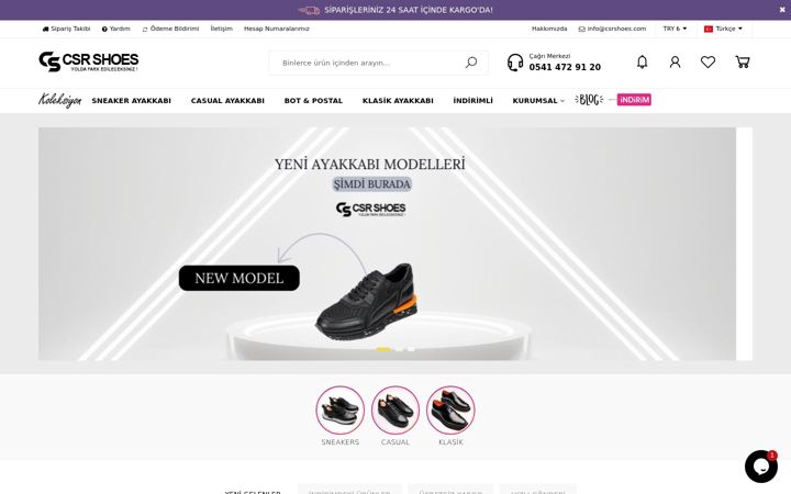 Screenshot of csrshoes.com