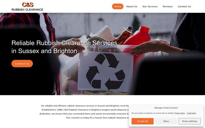 Screenshot of csrubbish.co.uk