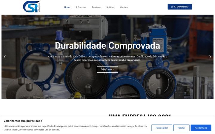 Screenshot di csrvalvulas.com.br