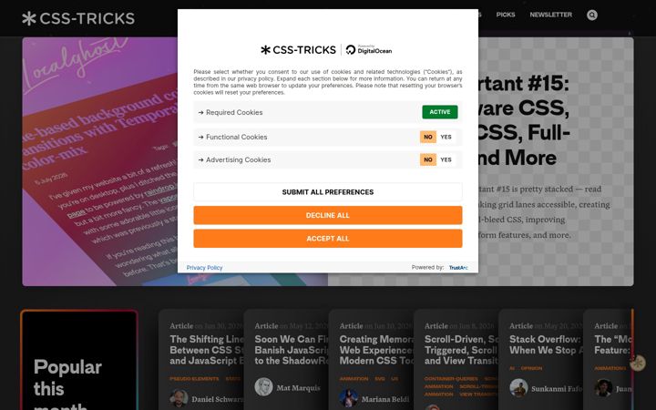 Snímek obrazovky css-tricks.com