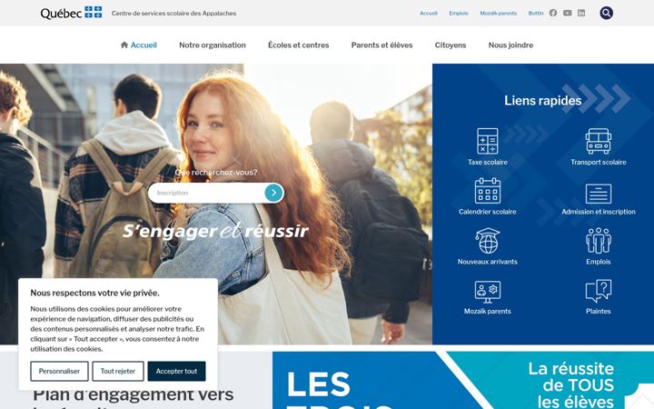 Screenshot of cssa.gouv.qc.ca