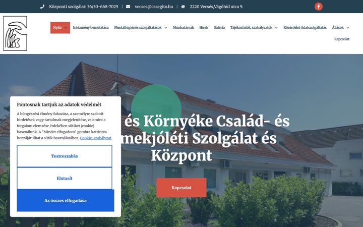 Screenshot of cssegito.hu