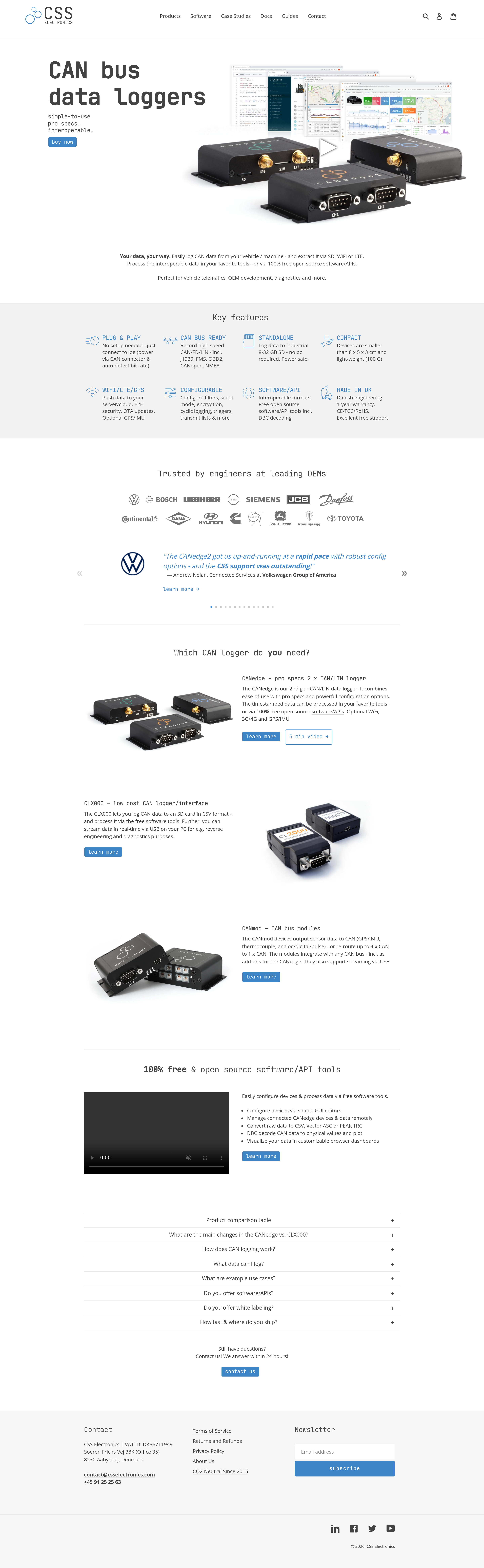 Screenshot of csselectronics.com