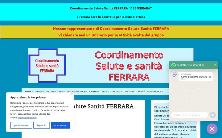 Screenshot of cssferrara.altervista.org