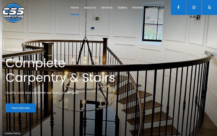 Screenshot of cssfinishandstairs.com