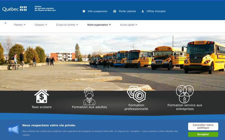 Screenshot of cssfl.gouv.qc.ca