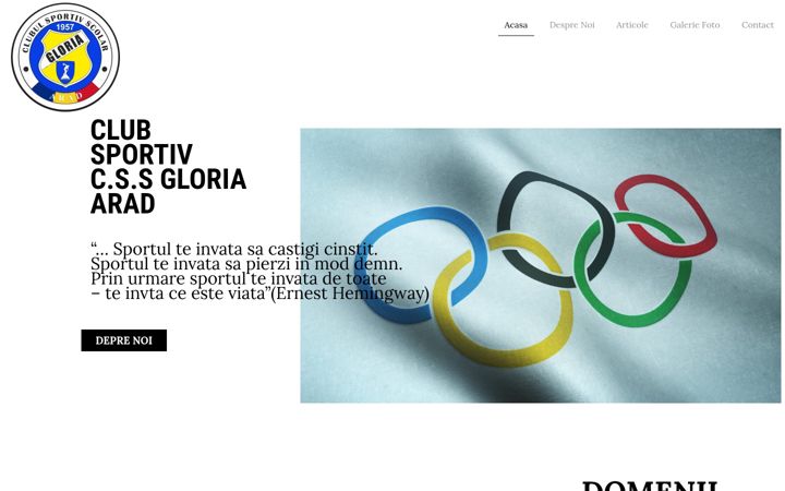 Screenshot of cssgloriaarad.ro