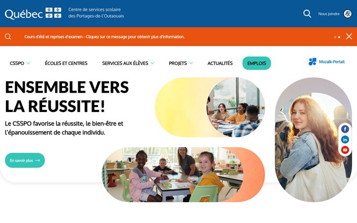Screenshot of csspo.gouv.qc.ca