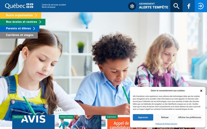 Screenshot of cssrl.gouv.qc.ca