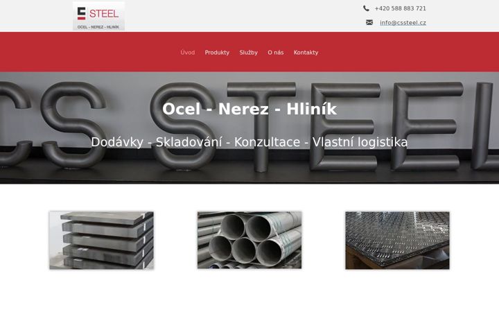 Skärmbild av cssteel.cz